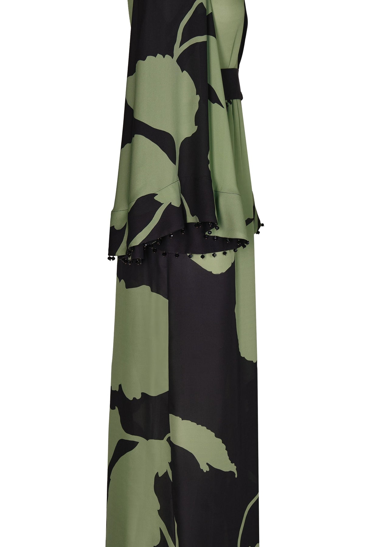 Robe Earthy Elegance en soie - Vert