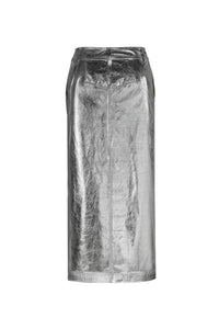 Epic Statement leather skirt - Silver