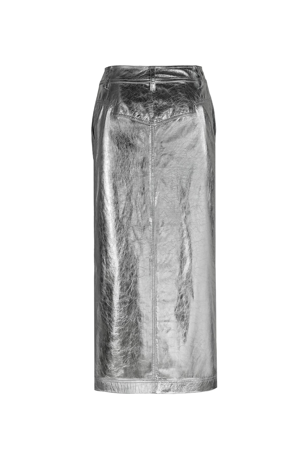 Epic Statement leather skirt - Silver