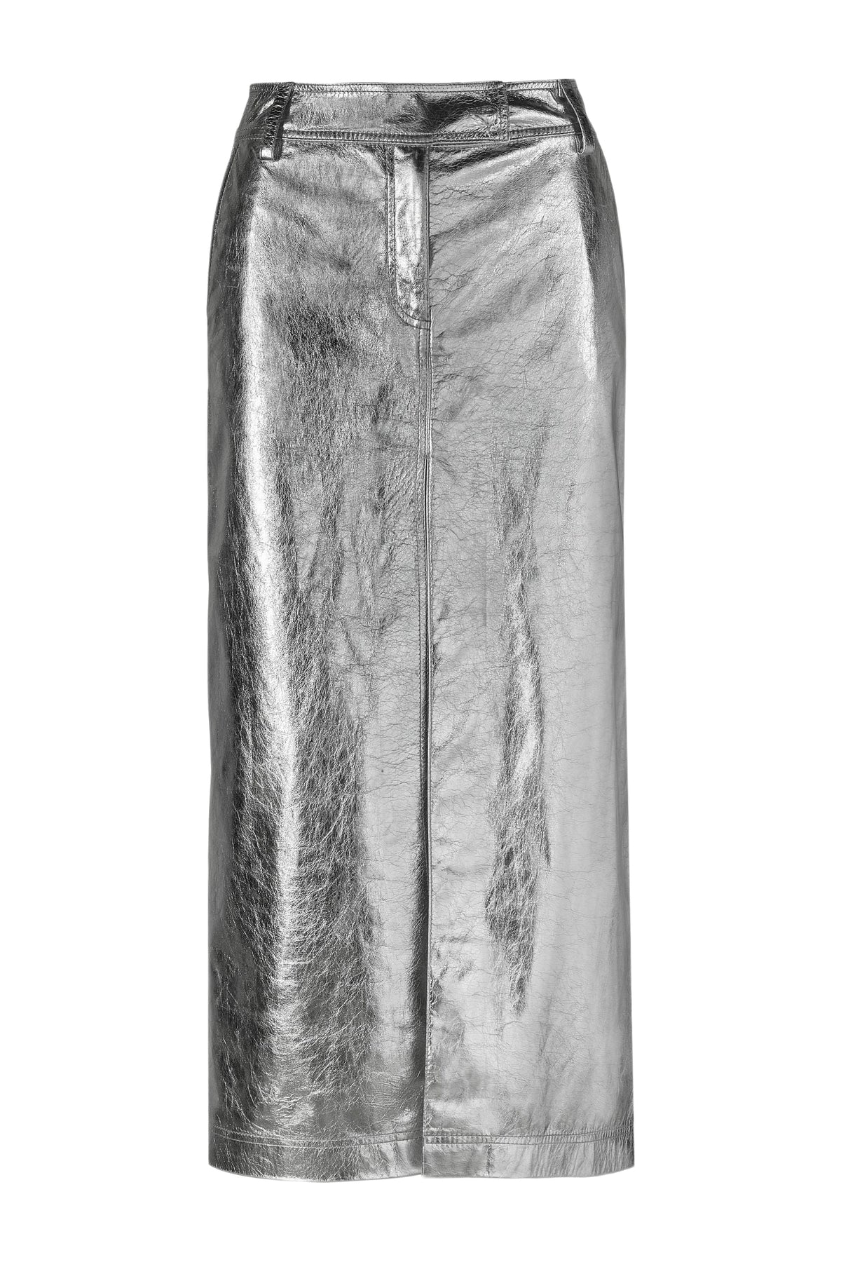 Epic Statement leather skirt - Silver