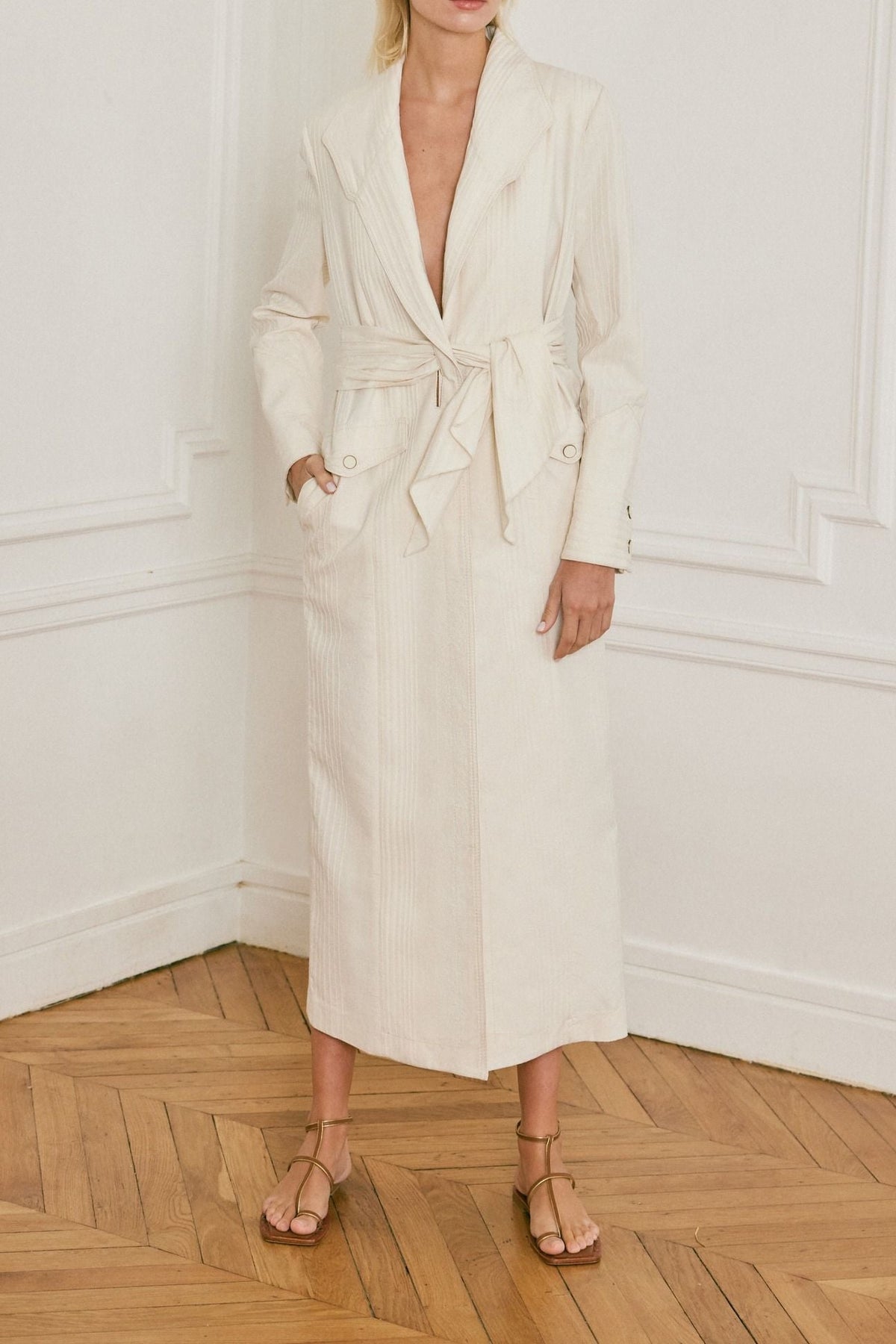 Trench-coat Welcome To The City en coton - Blanc