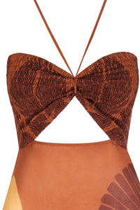 Robe Mother Of All Waters en coton - Orange