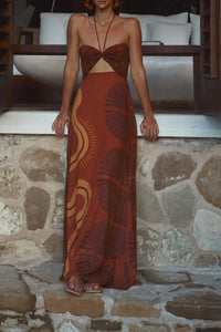 ‘Mother Of All Waters’ cotton dress - Orange
