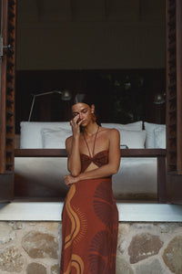 Robe Mother Of All Waters en coton - Orange