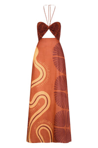 Robe Mother Of All Waters en coton - Orange