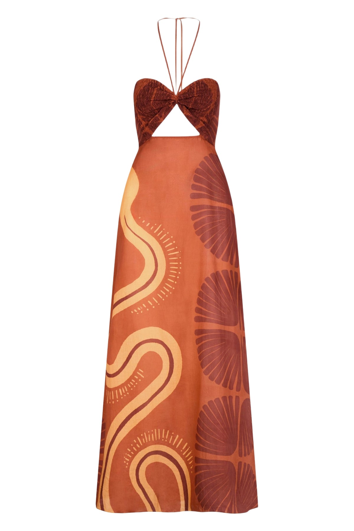Robe Mother Of All Waters en coton - Orange