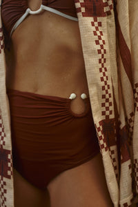 Intense Colorings swimsuit top - Brown