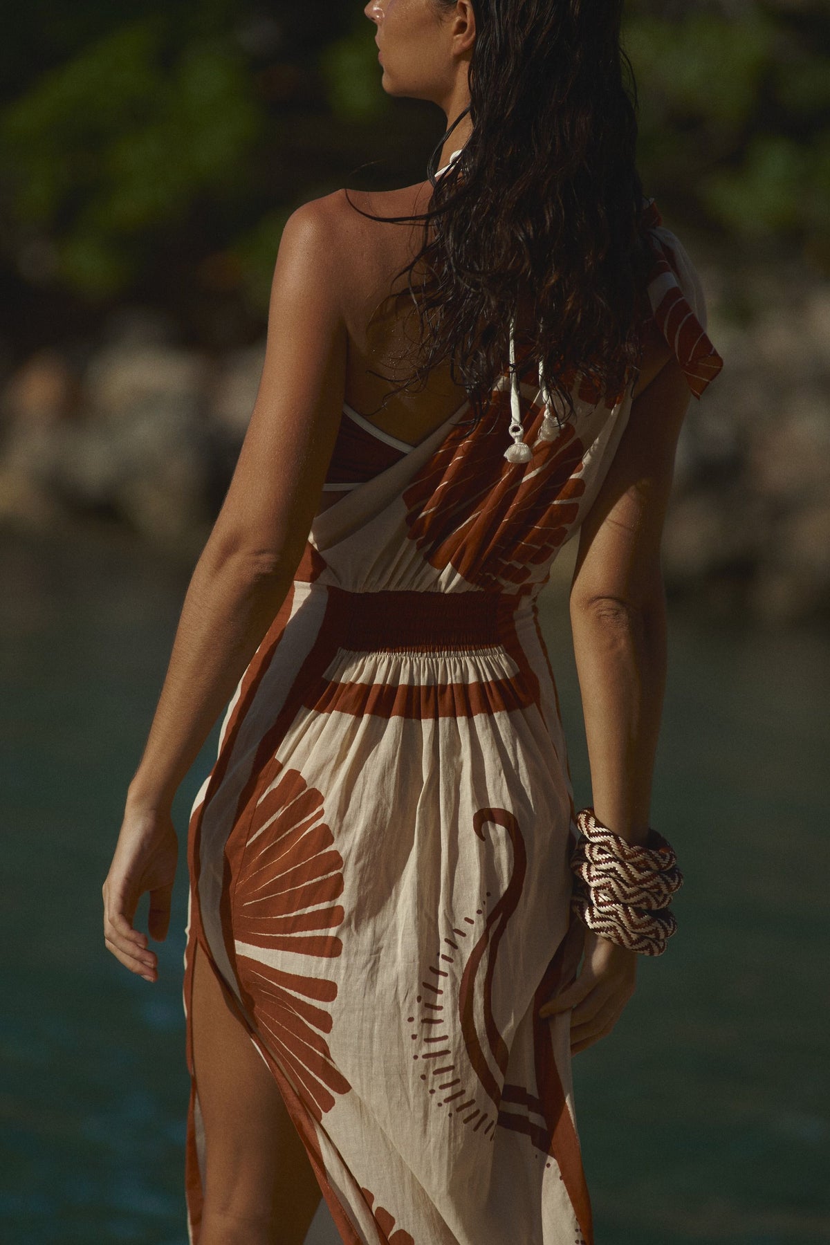 Robe Natural Ecosystem en coton - Rouge