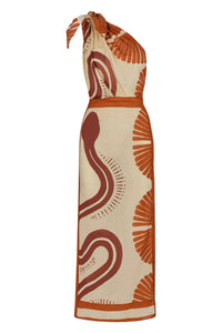 Robe Natural Ecosystem en coton - Rouge