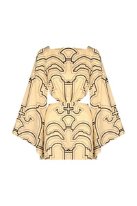 Robe Words Of Wisdom en coton - Blanc