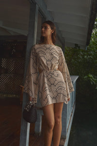 Robe Words Of Wisdom en coton - Blanc