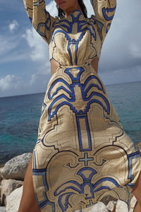 Robe Soul Healer en lin - Bleu