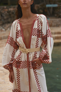 Robe Diosa Geométrica en coton - Rose