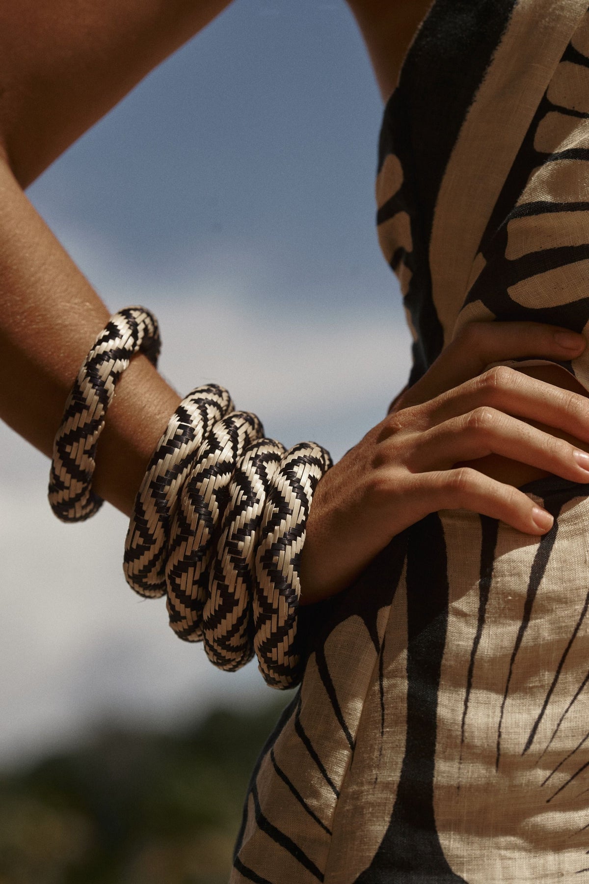 Robe River Ritual en lin - Noir