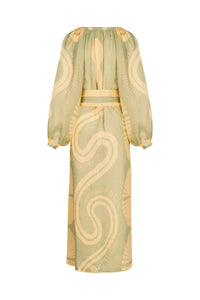 Robe Divinatory Word en lin - Vert