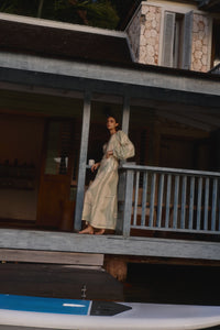 Robe Divinatory Word en lin - Vert