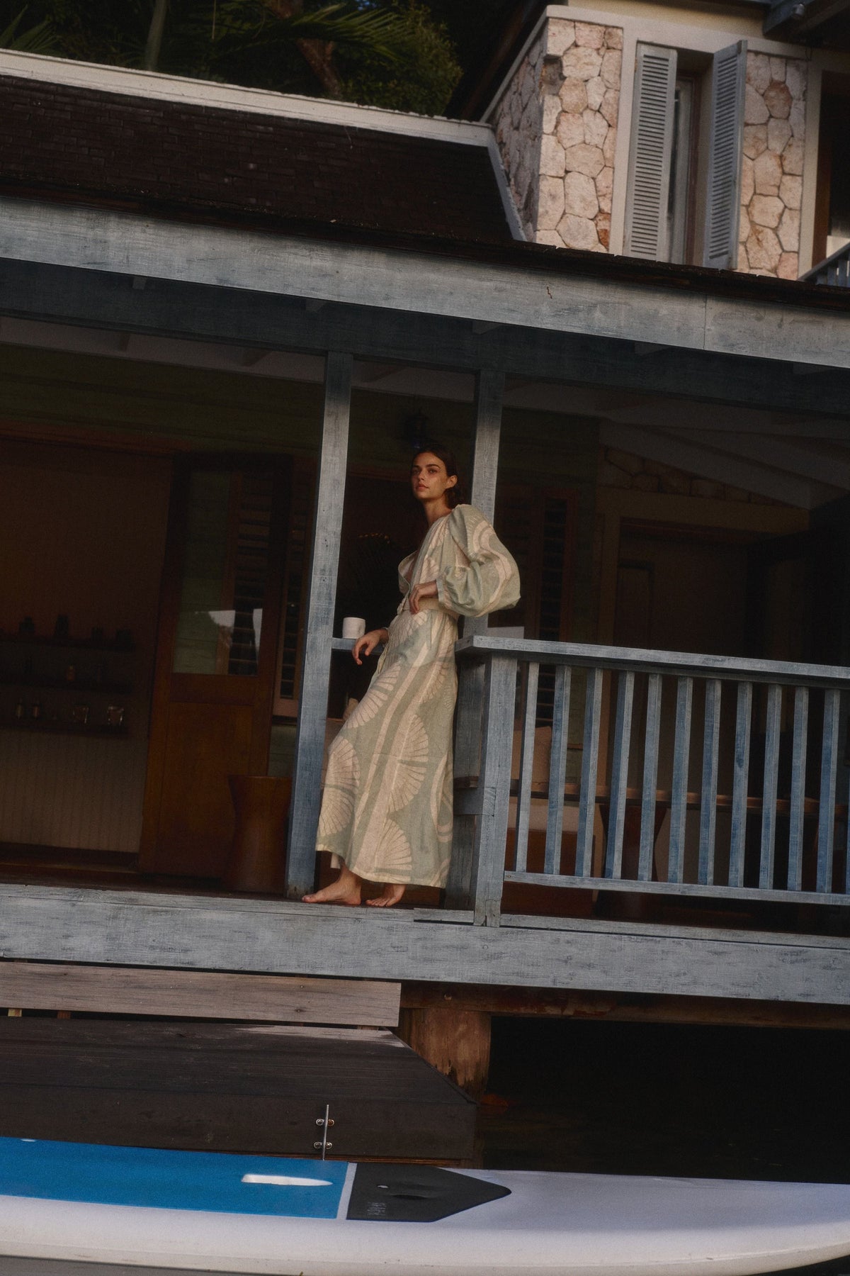 Robe Divinatory Word en lin - Vert