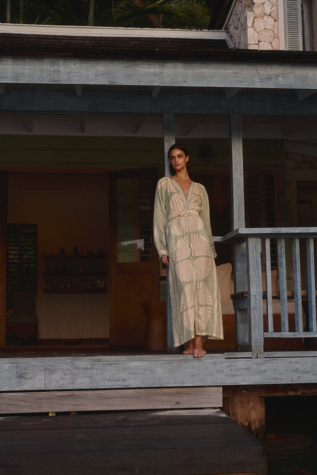 Robe Divinatory Word en lin - Vert
