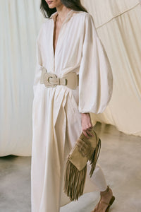 Sierra Blanca cotton shirt dress - White