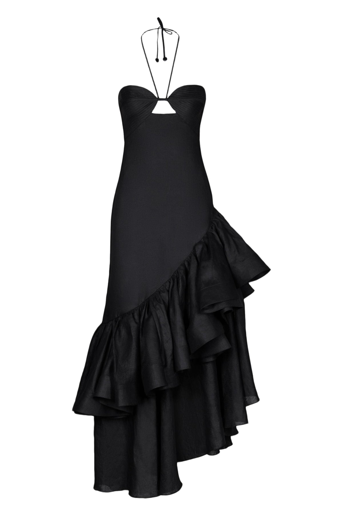 Robe Changing Season en lin - Noir