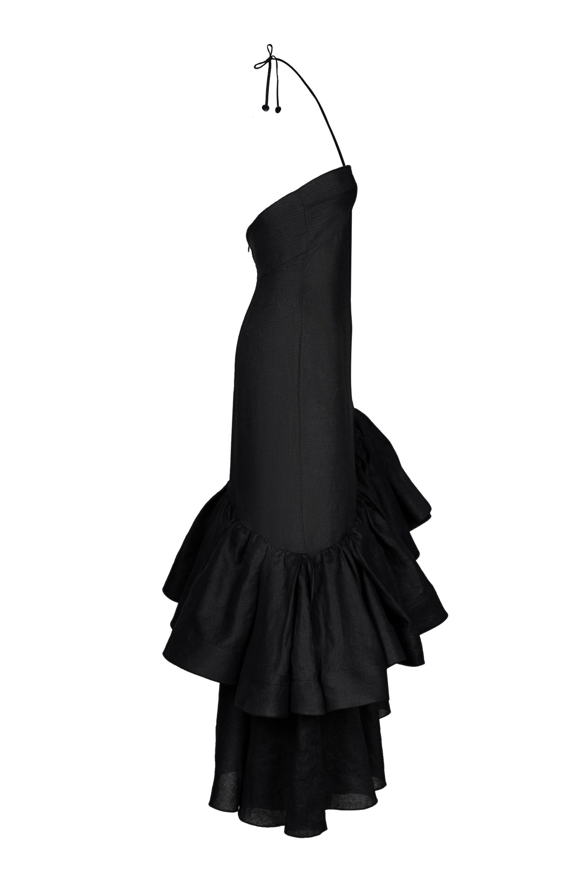 Robe Changing Season en lin - Noir