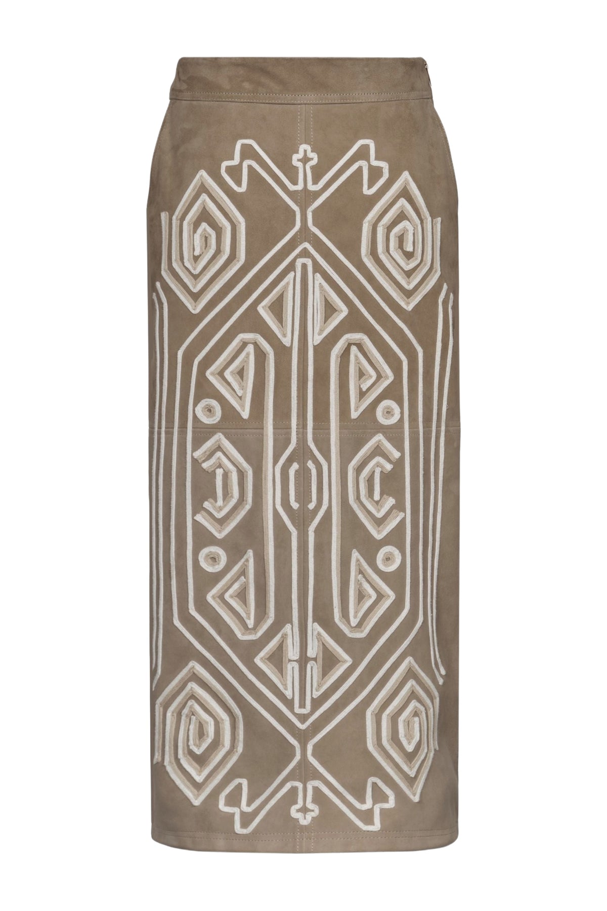 Jupe Pueblo Ancestral en cuir - Nude