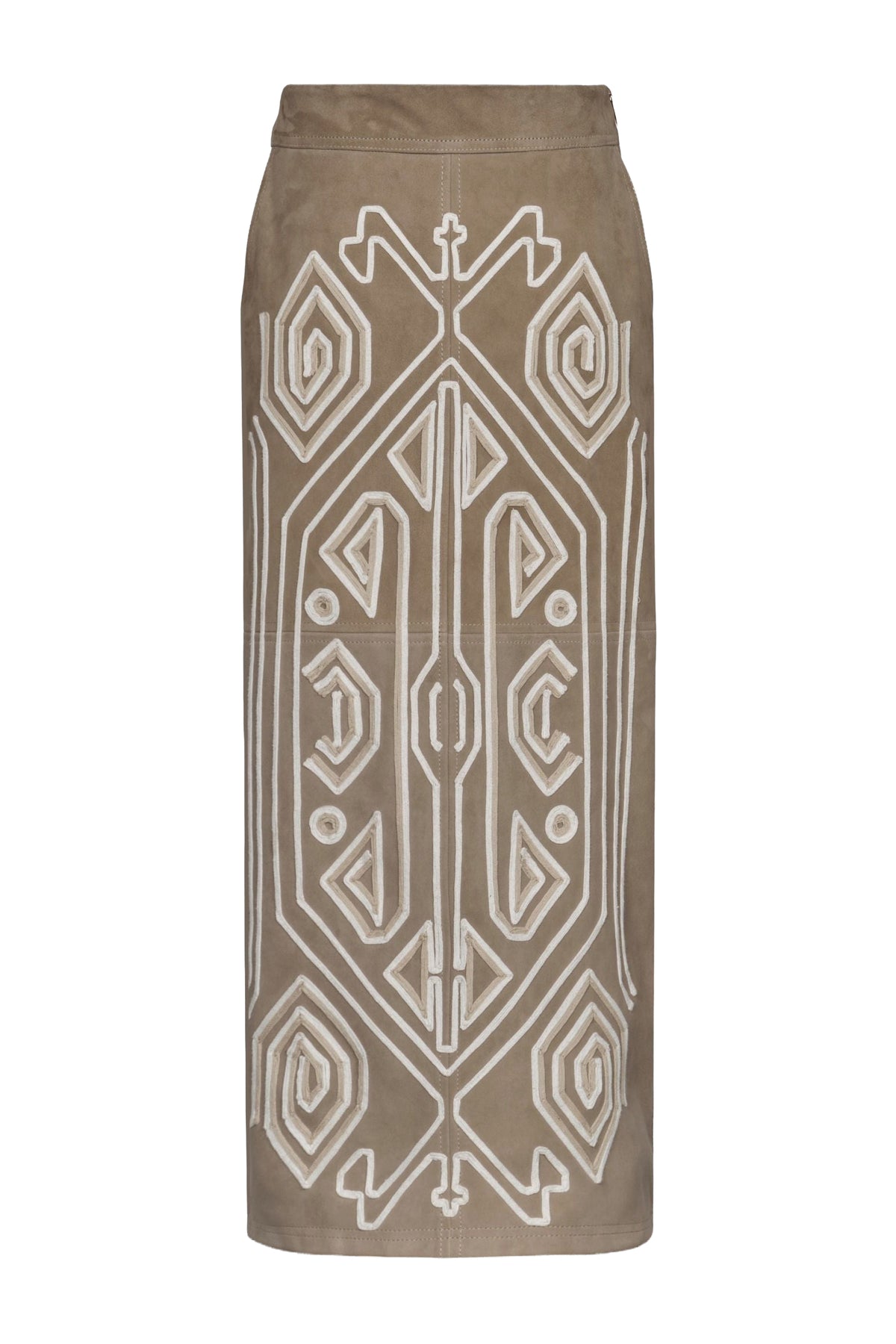 Jupe Pueblo Ancestral en cuir - Nude