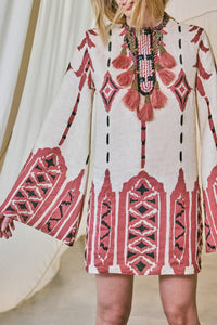 Robe Desert Scout en lin - Rose