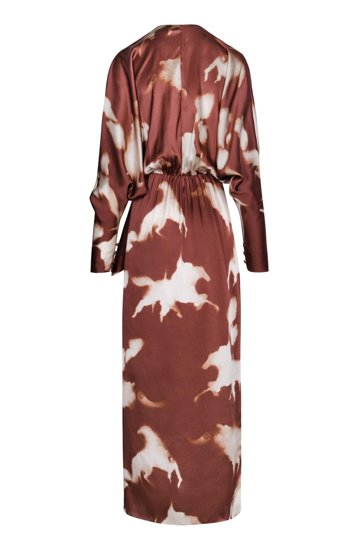 Robe Mojave Trail en soie - Marron