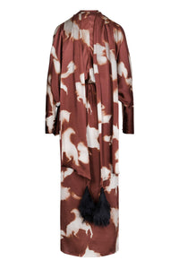 Robe Mojave Trail en soie - Marron
