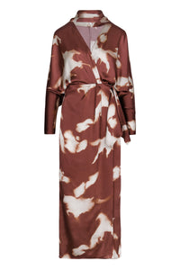 Robe Mojave Trail en soie - Marron