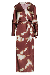 Robe Mojave Trail en soie - Marron