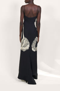 Robe Portraying Life en soie - Noir