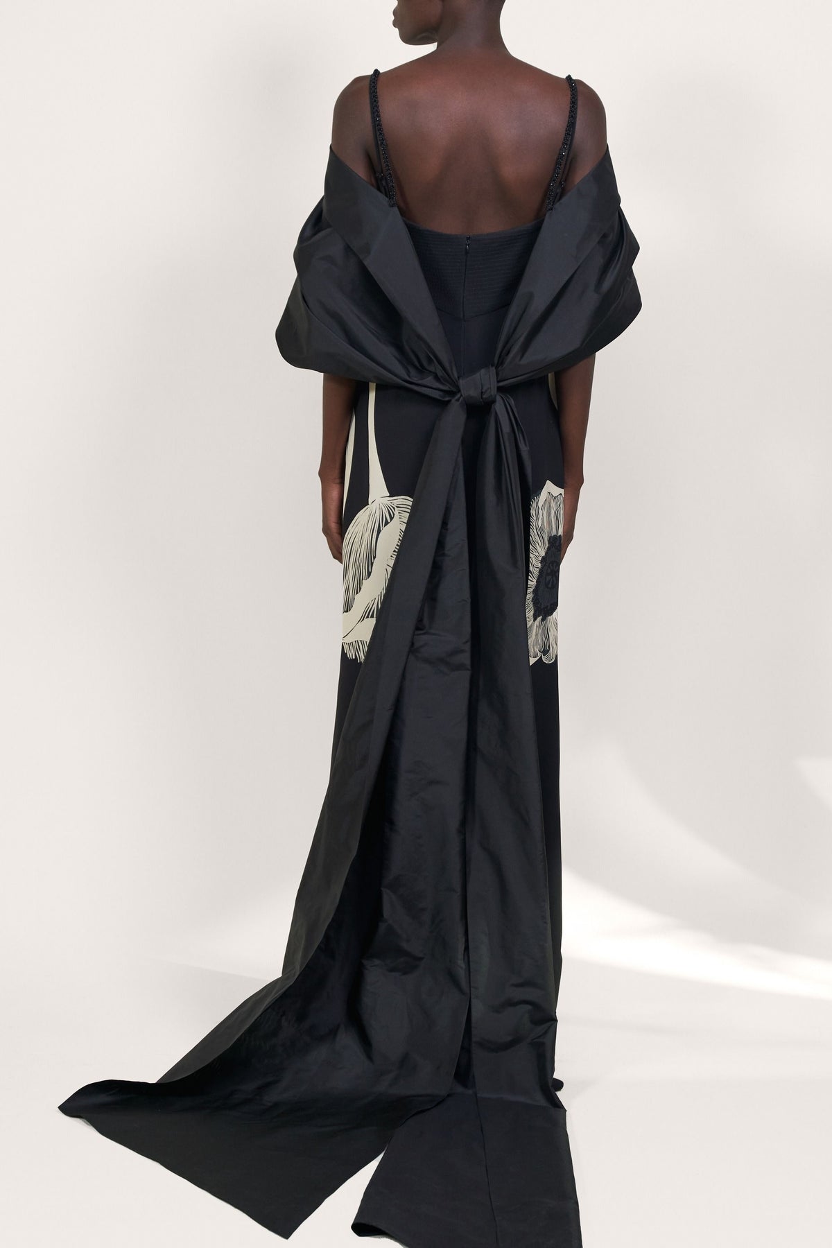 Robe Portraying Life en soie - Noir