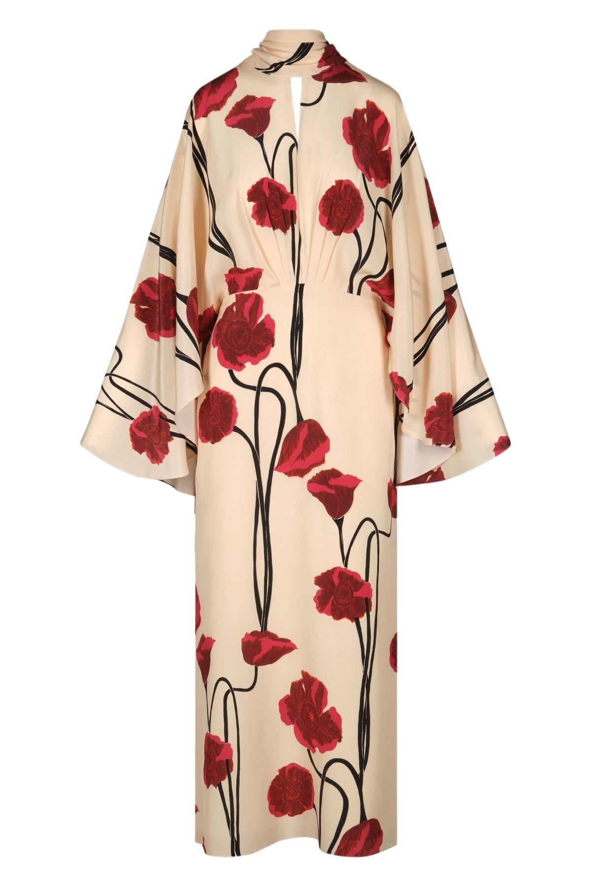 Robe Parajes Lejanos en soie - Rouge