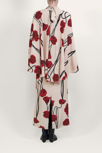 Robe Parajes Lejanos en soie - Rouge