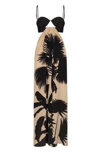 Robe Fascination of the East en soie - Noir
