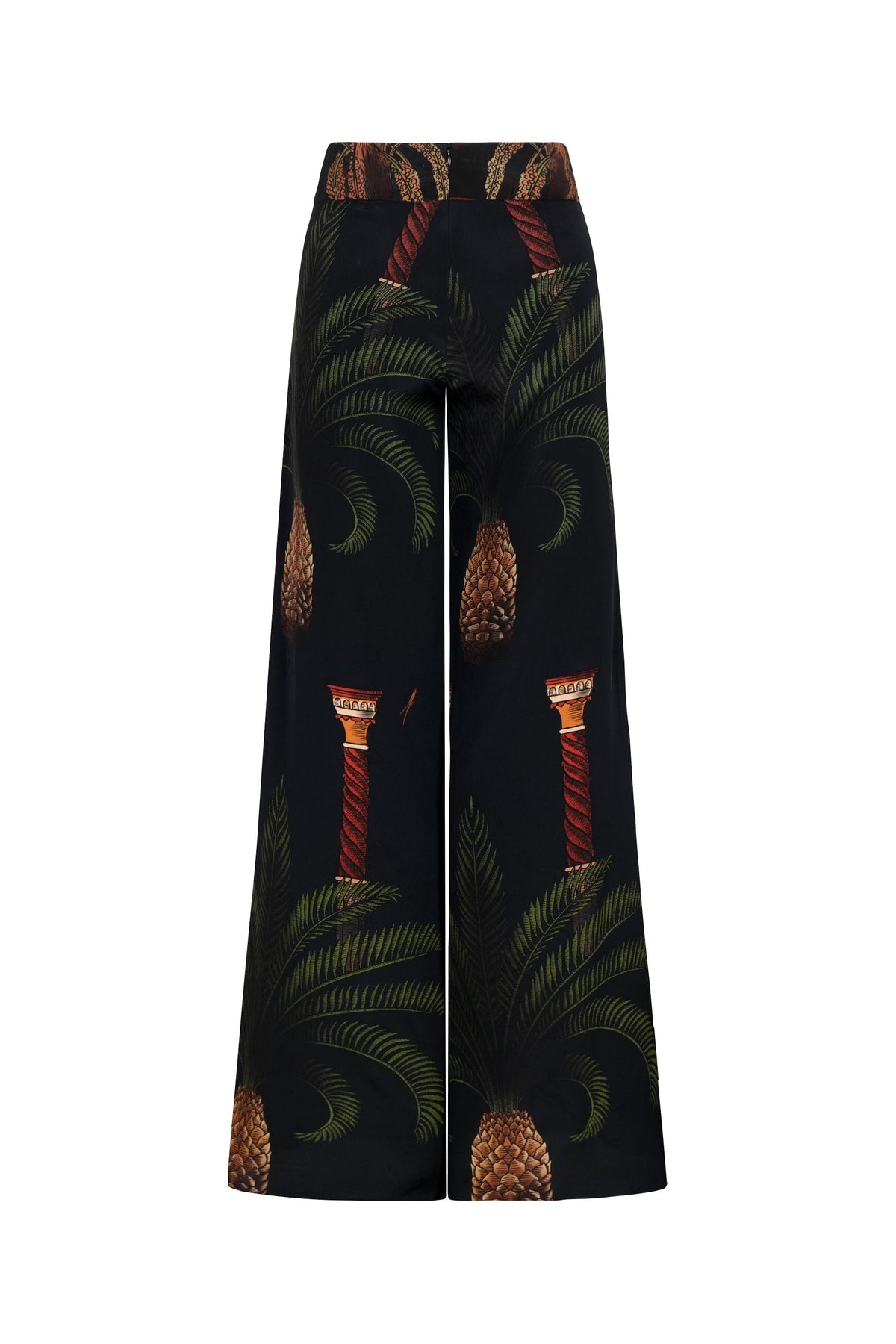 Pantalon Mystic Motif en soie - Bleu marine