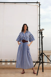 Robe-chemise Buena Mar en coton - Bleu