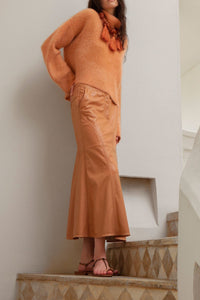 Jupe Maritime Legend en cuir - Nude