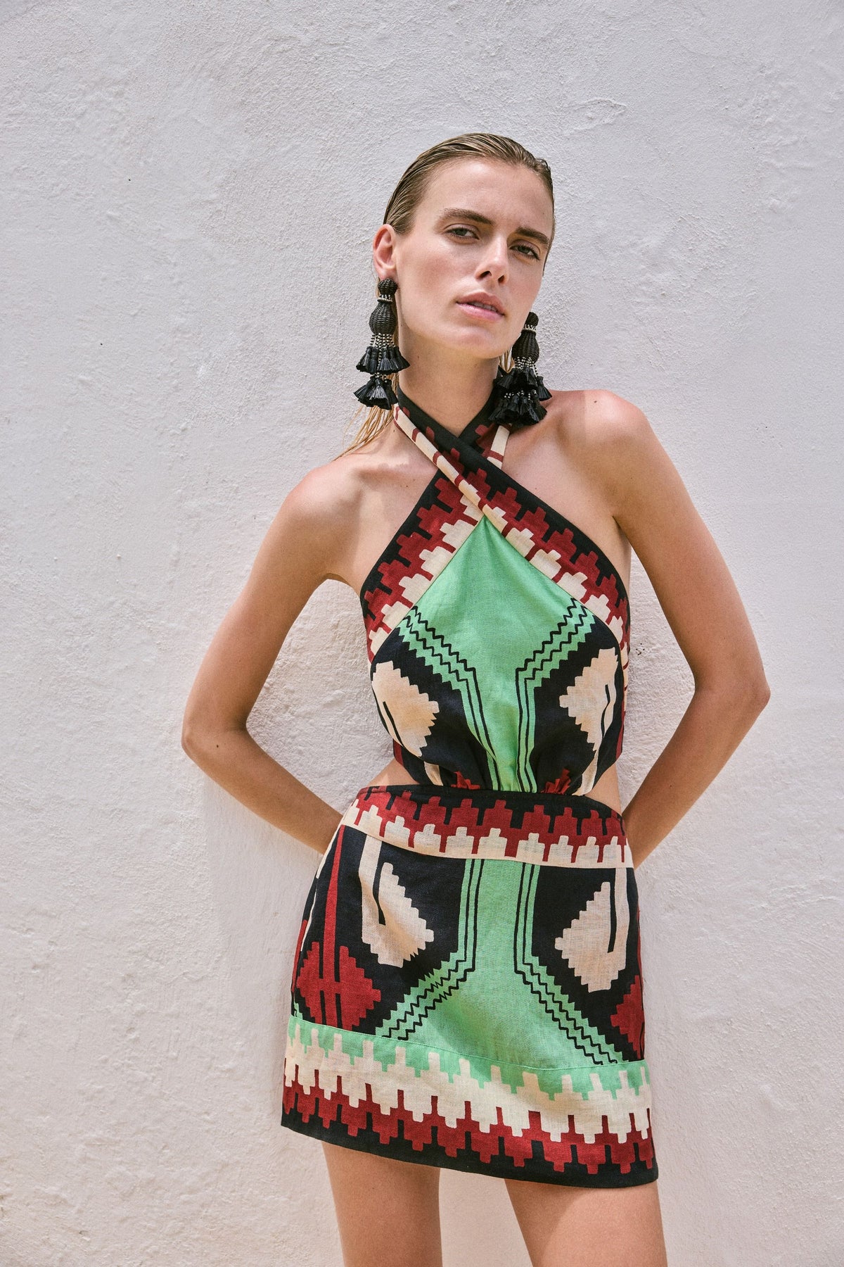 Robe Tide Strenght en lin - Vert