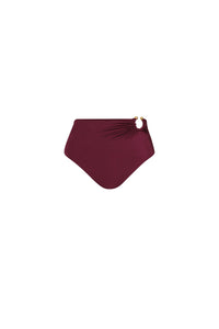 Nautical-style swim shorts - Wine