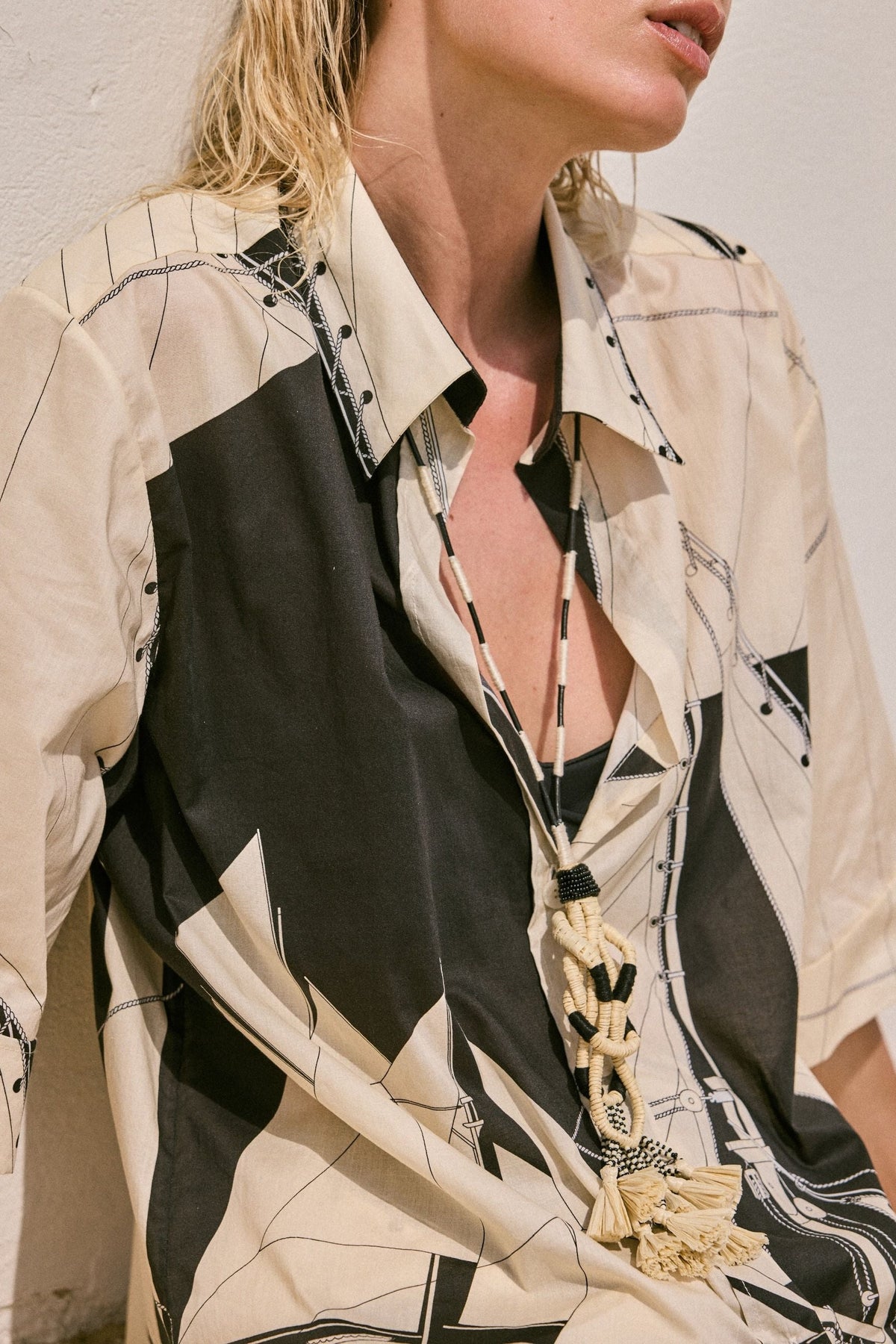 Chemise Salty Promises en coton - Noir