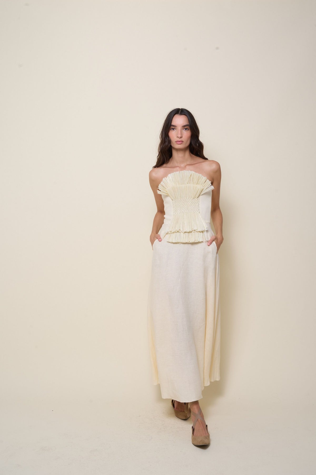 Robe Unforgiven lin - Blanc