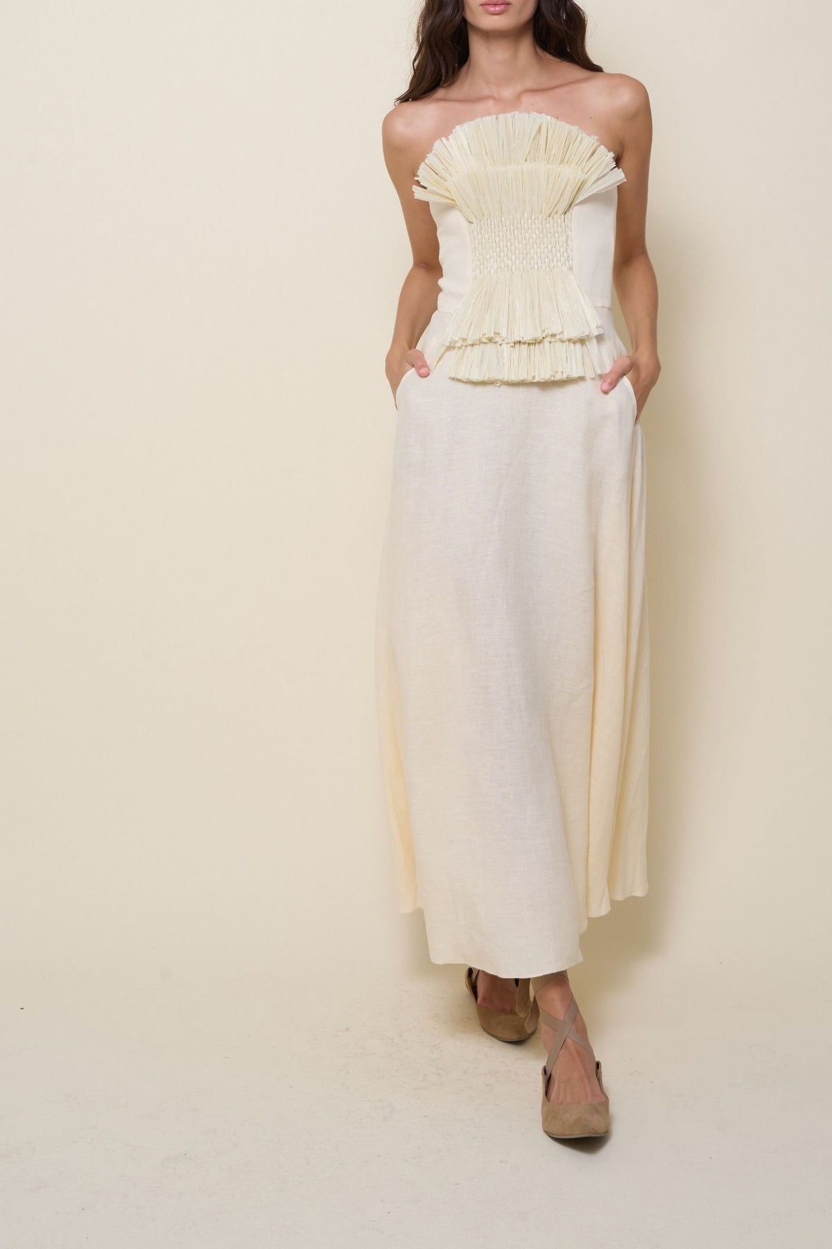 Robe Unforgiven lin - Blanc