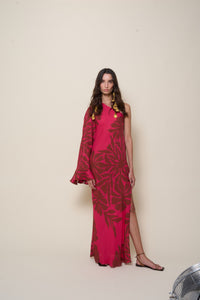 Robe Seville Passion en soie - Wine