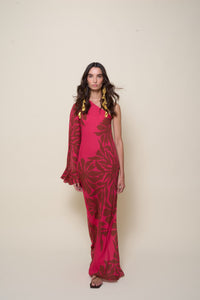 Robe Seville Passion en soie - Wine
