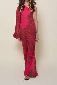 Robe Seville Passion en soie - Wine