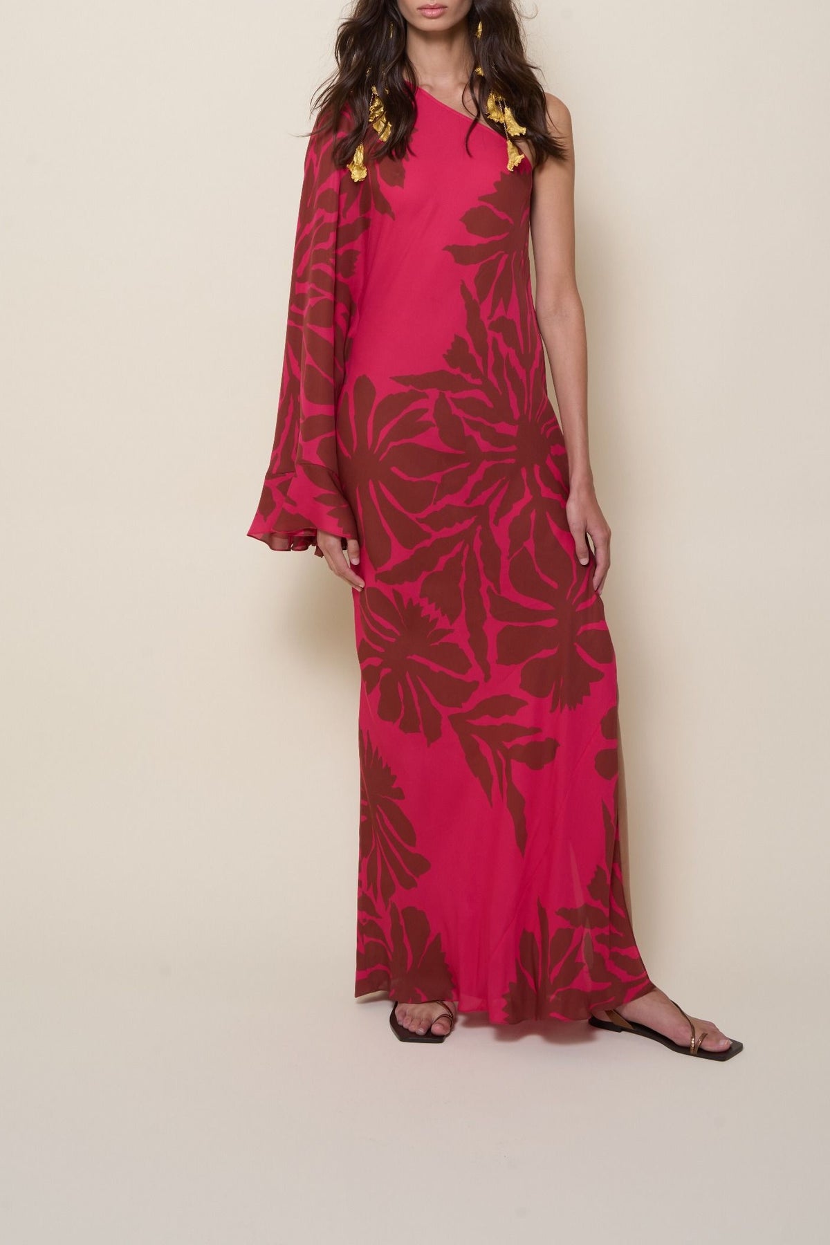 Robe Seville Passion en soie - Wine