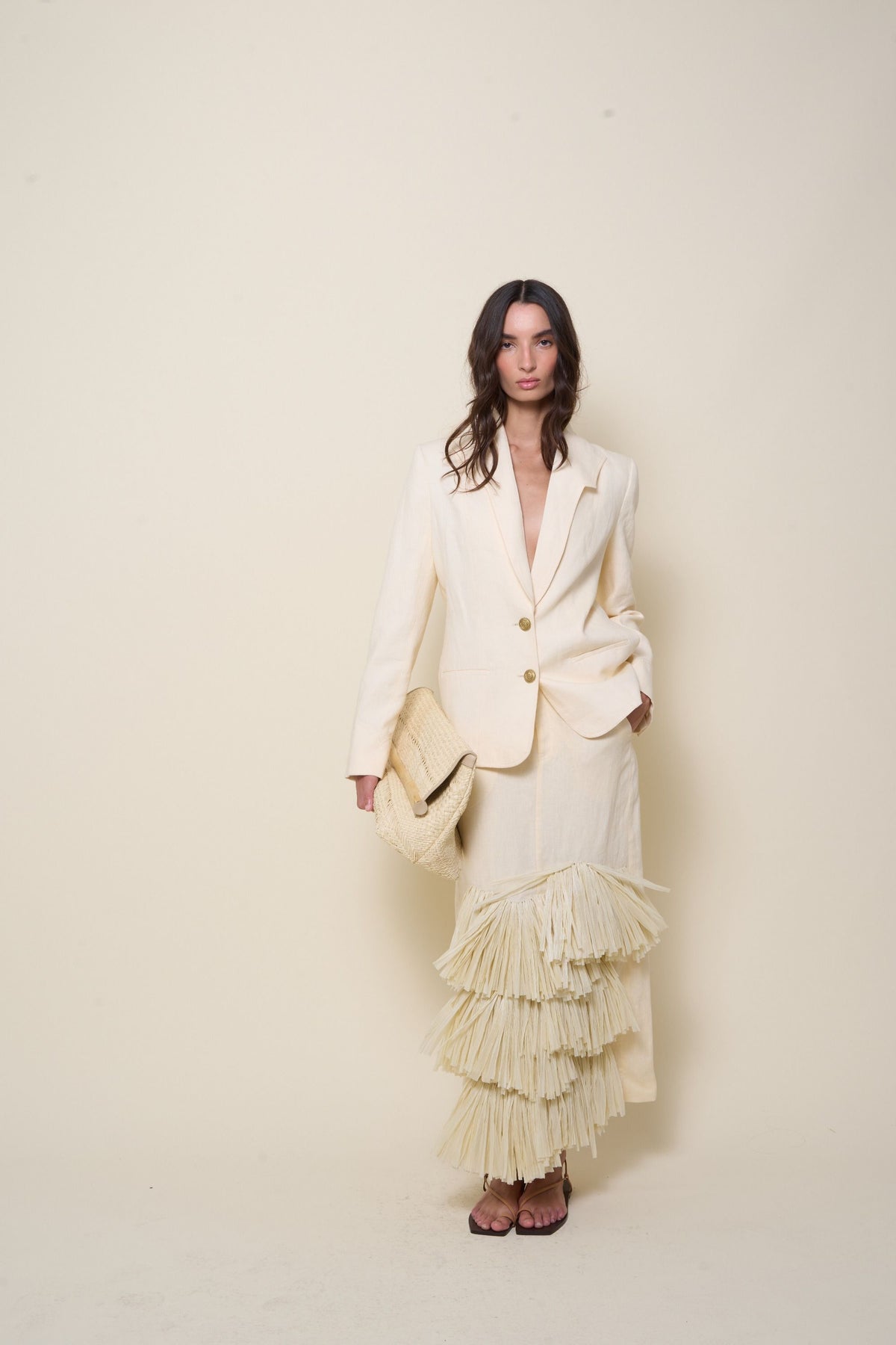 Ciudad Perdida linen skirt - White